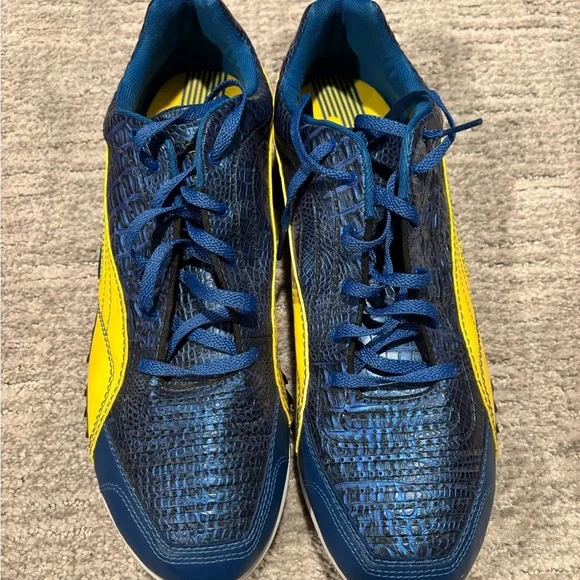 Puma Men's Dynamic Blue and Yellow Sneakers size 10 - Picture 1 of 5